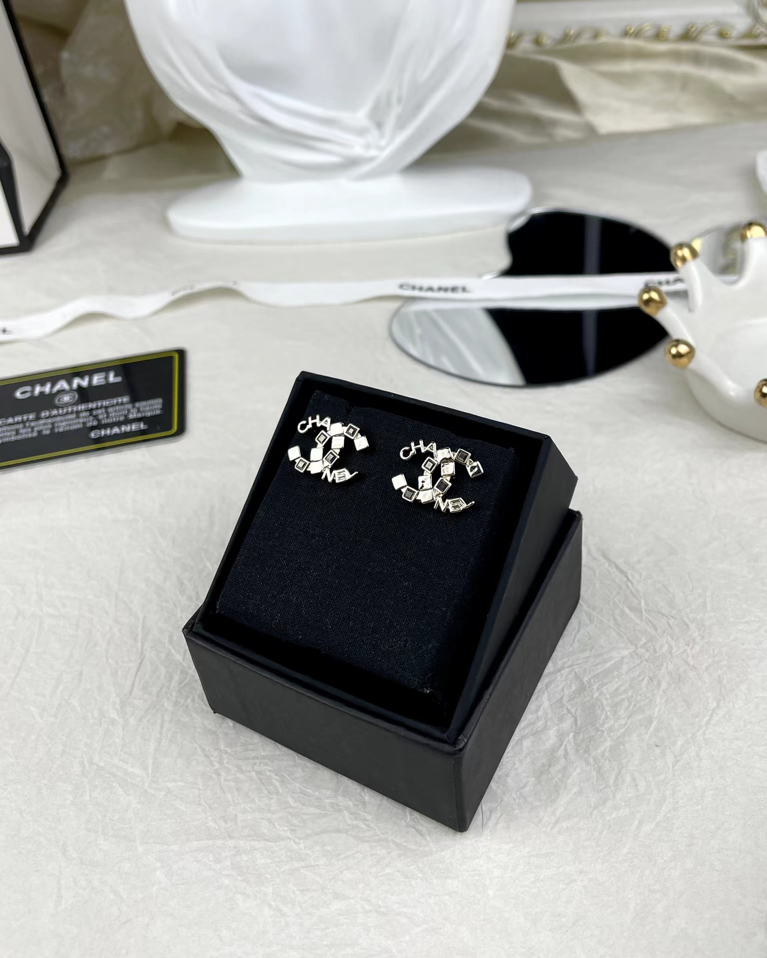 Chanel Letters Double C Earrings - Image 5