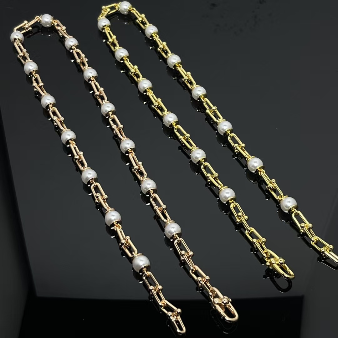 Tiffany HardWear Link Pearl Necklace