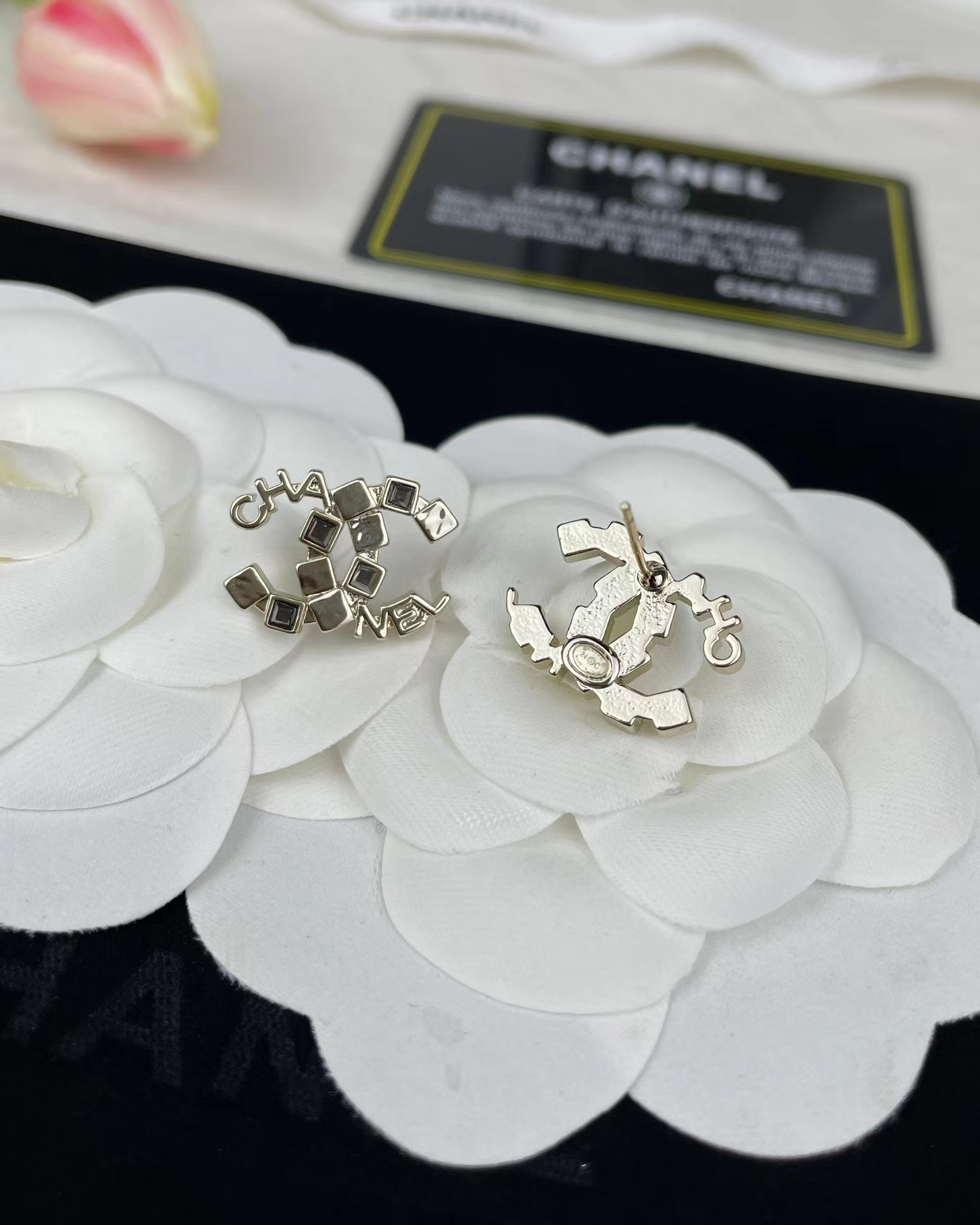 Chanel Letters Double C Earrings - Image 2