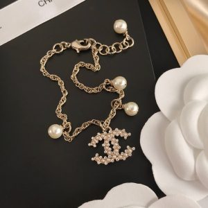 Chanel Pearls CC Charm Chain Bracelet
