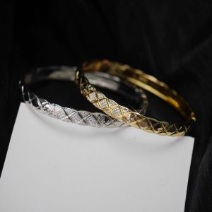 Chanel Diamond Coco Crush Bangle Bracelet - Wide Version