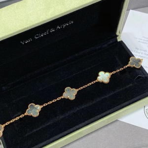 VCA Grey Clover Vintage Alhambra Bracelet, 5 Motifs