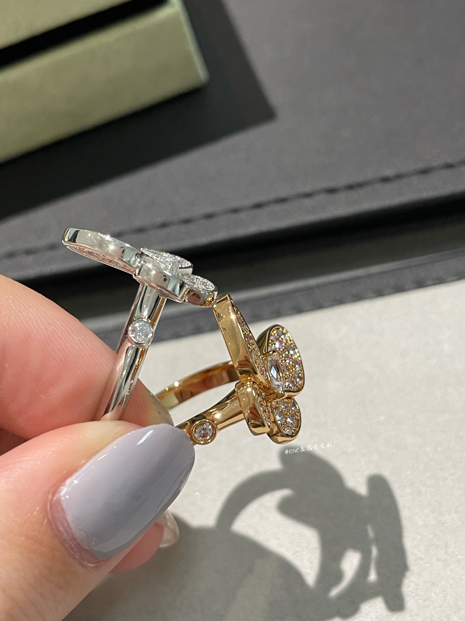 VCA Full Diamond Butterfly Ring - Image 6