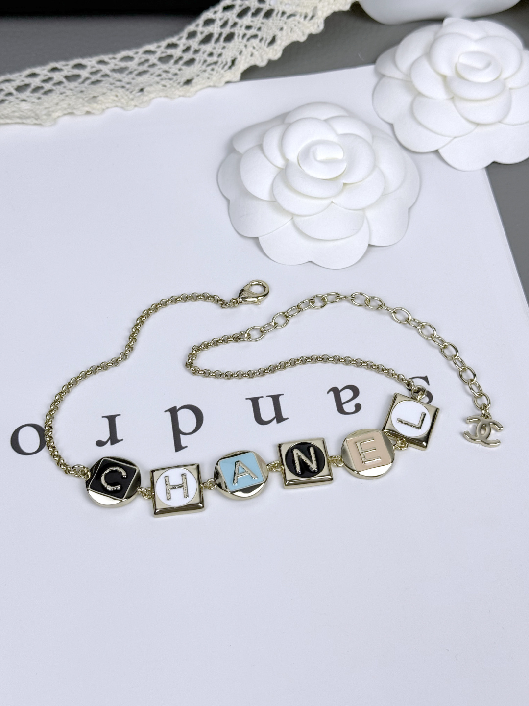 Chanel Geometric Enamel Charms Necklace - Image 7