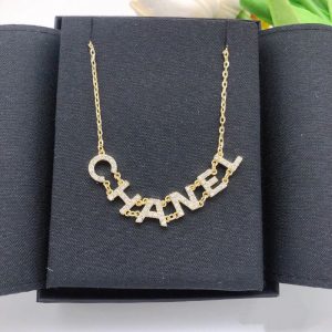 Chanel Monogram Letters Pendant Necklace