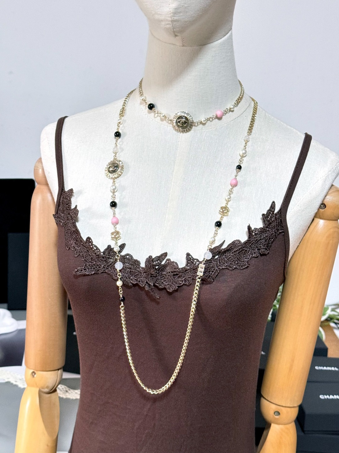 Chanel Sun Flower Pendant Long Necklace - Image 3