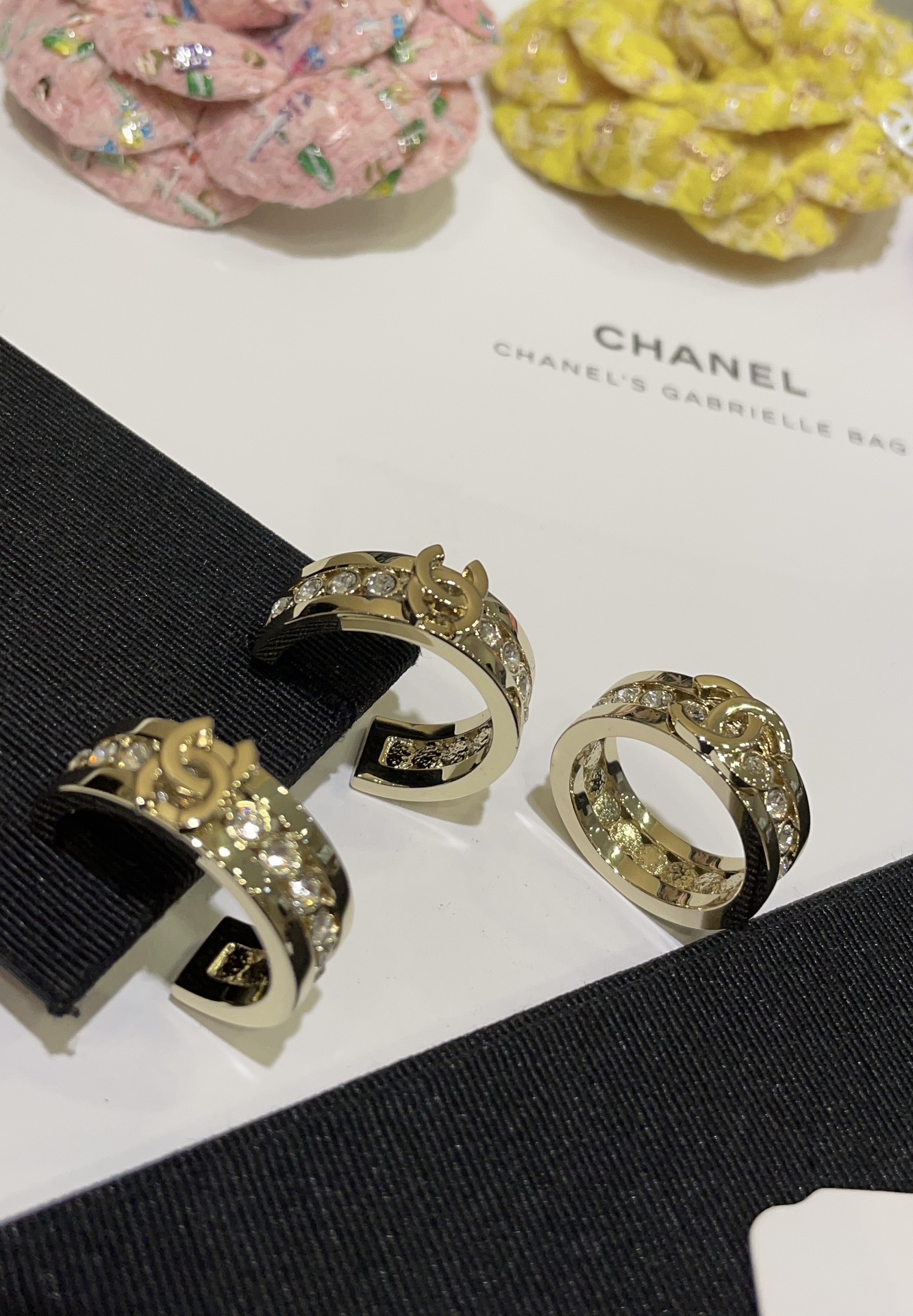 Chanel Full Diamond Wide Coco Ring - Image 8