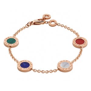 Dupe Bvlgari Four Colors Motifs B.zero1 Bracelet in Rose Gold
