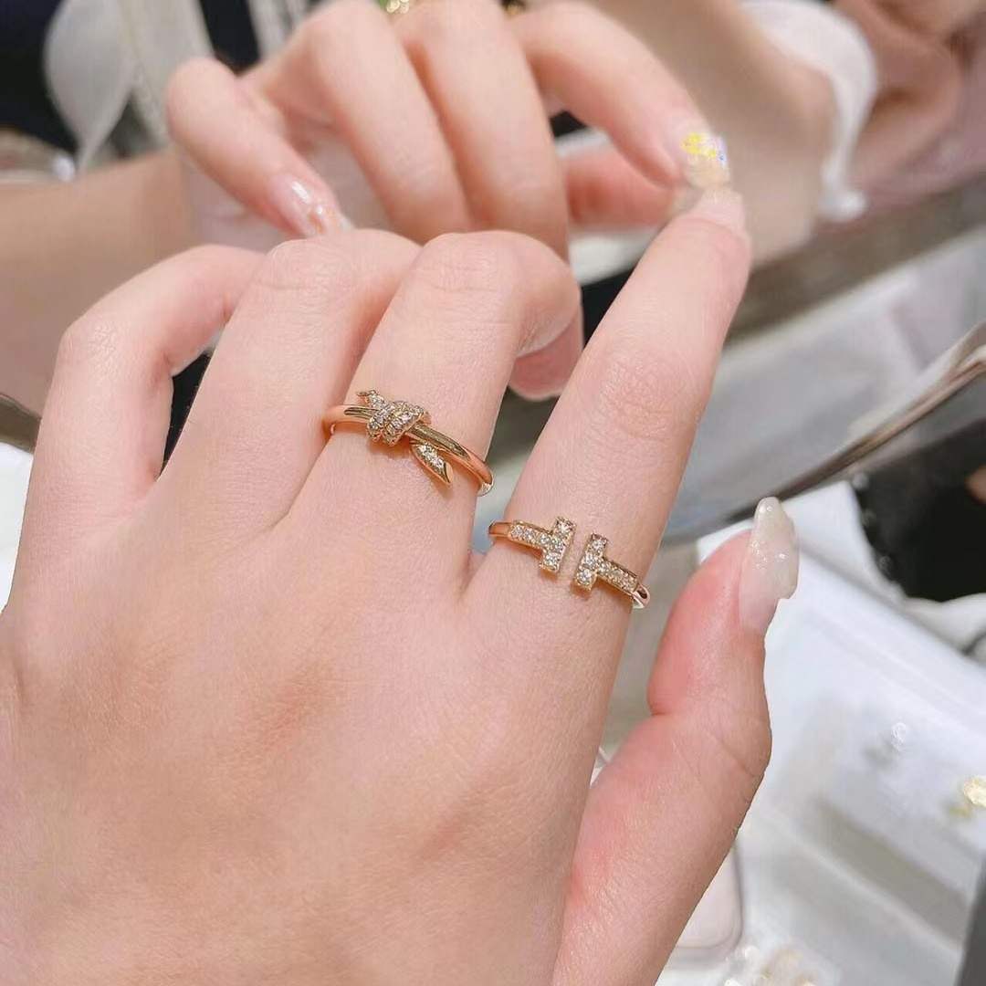 Tiffany Doube T Rings - Image 4