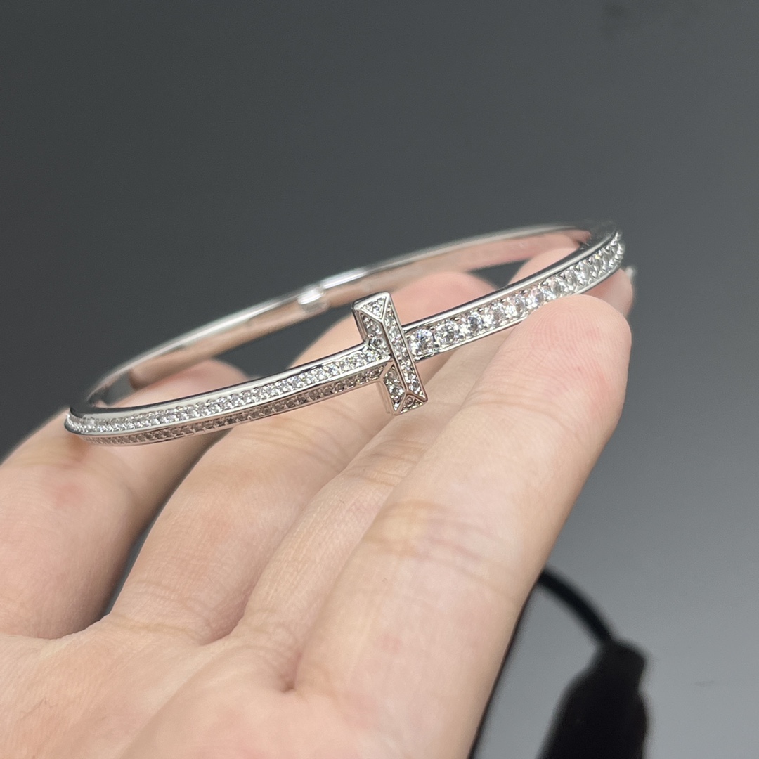 Tiffany Diamond Paved Bangle Bracelet - Image 3