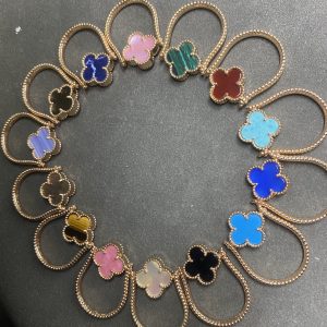 VCA Vintage Alhambra Reversible Ring, Rose Gold, 14 Stone Options