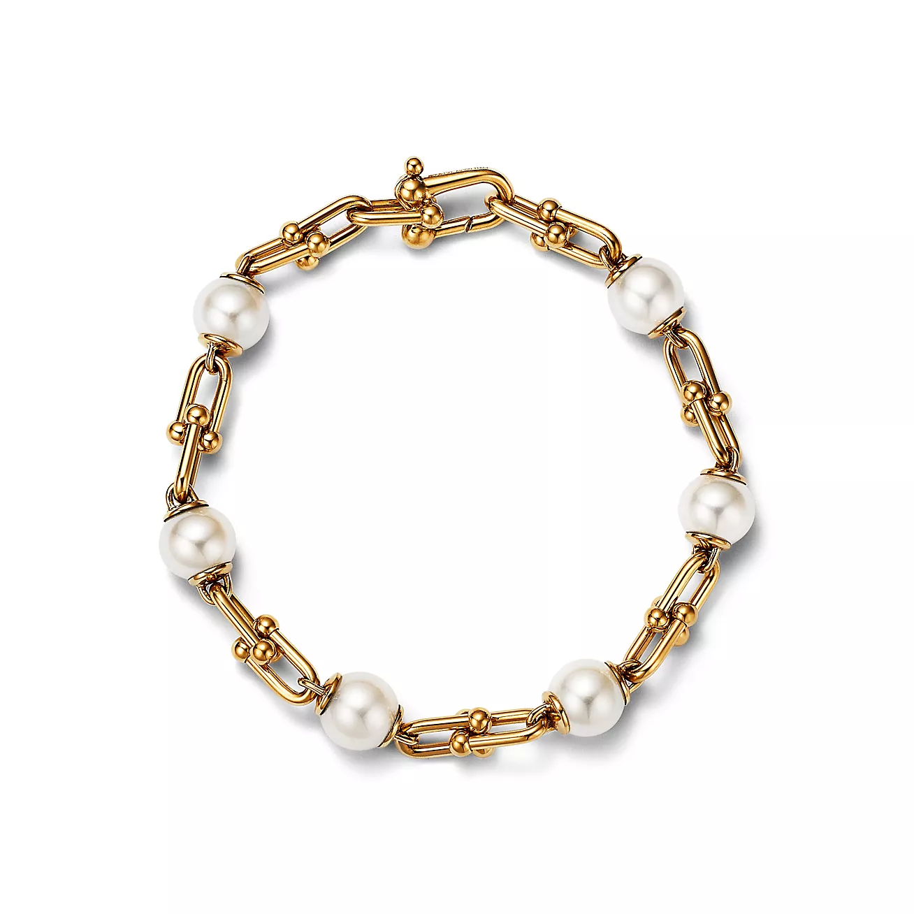 Tiffany HardWear Link Bracelet with Freshwater Pearls - Image 6