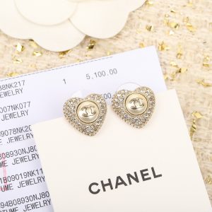 Chanel Love Heart Diamond Pave Earring
