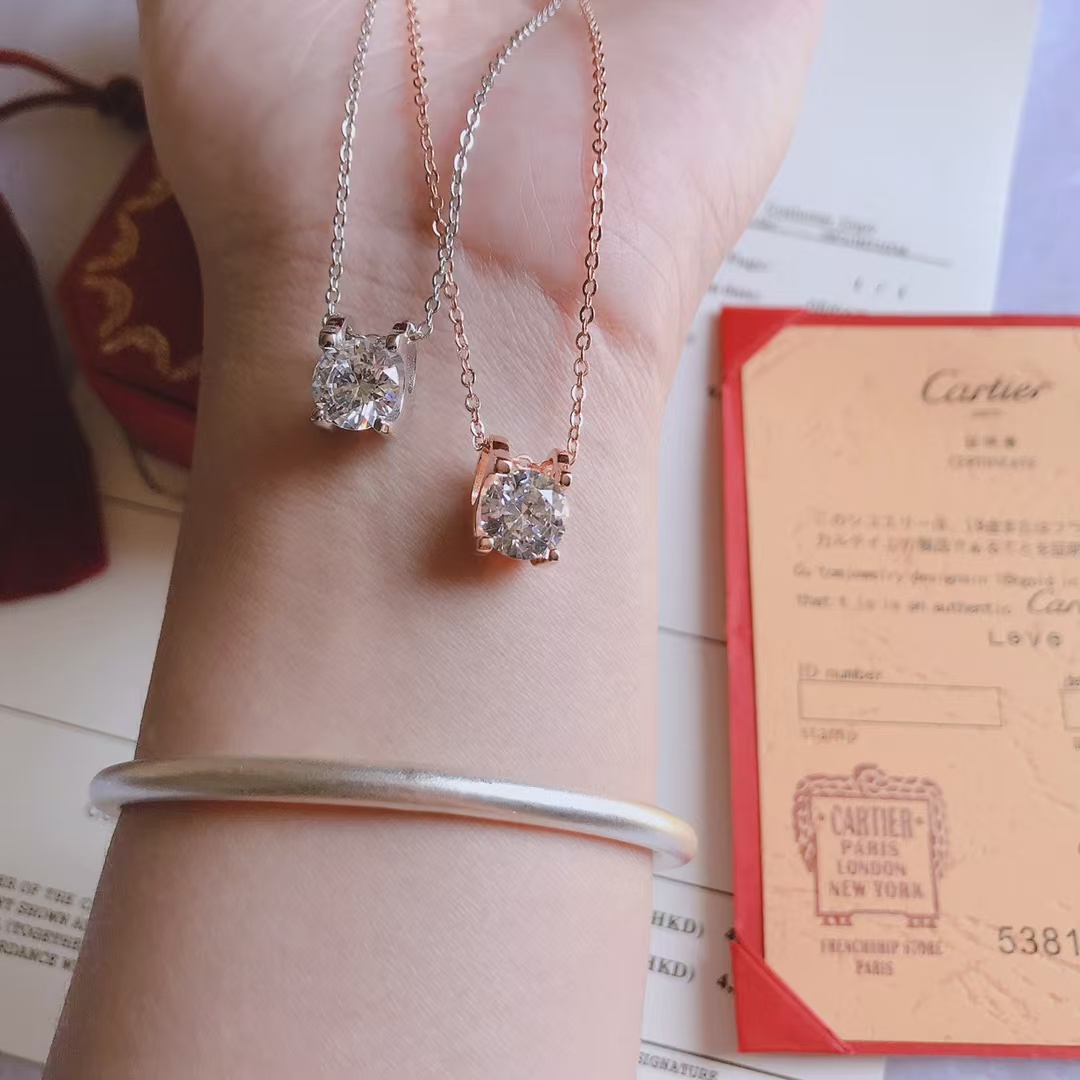 Cartier Diamond Pendant Necklace - Image 3