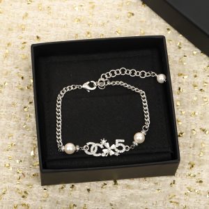 Chanel NO.5 Clover Silver Bracelet