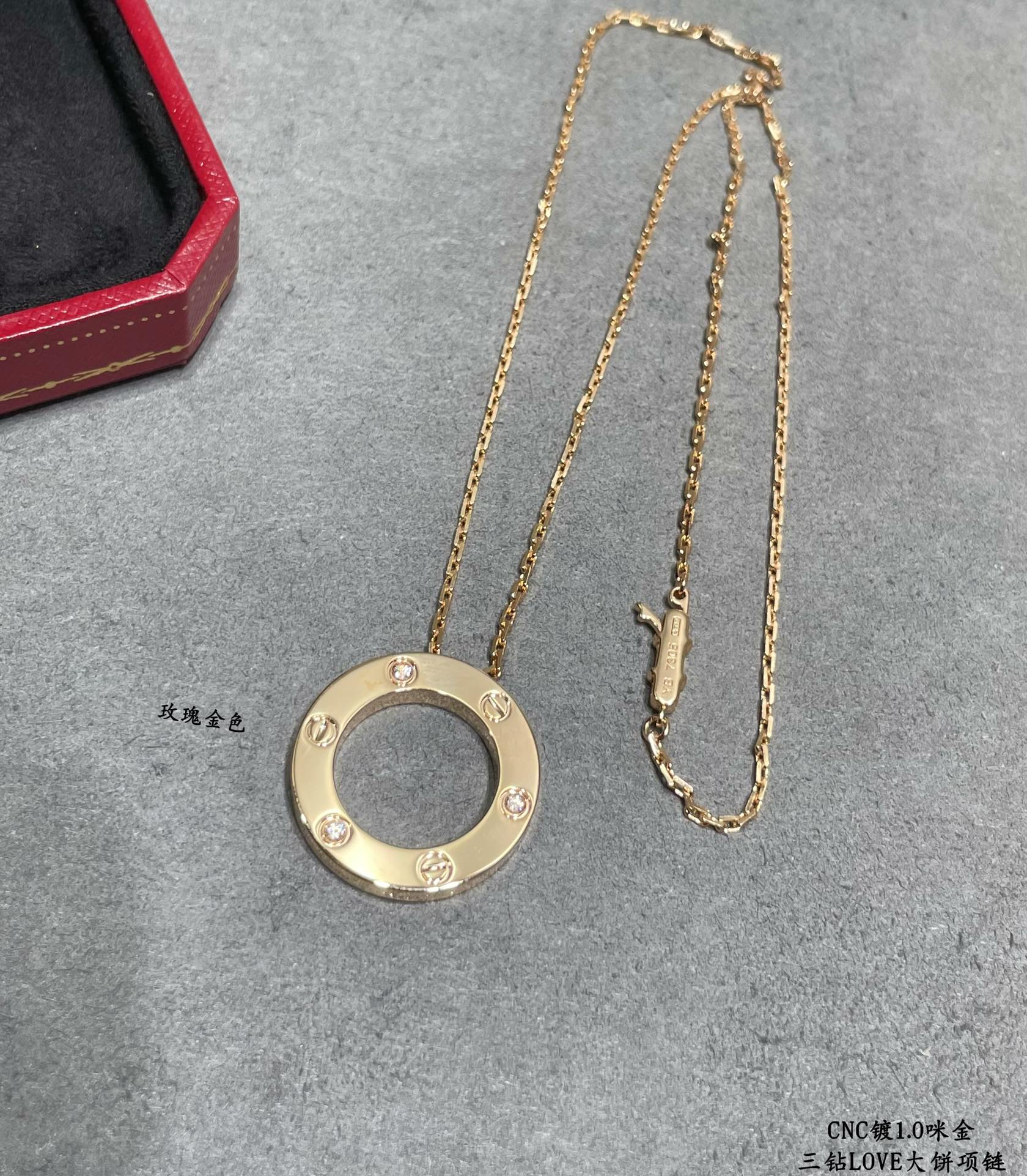 Cartier 3 Diamonds Paved Trinity Pendant Necklace - Image 11