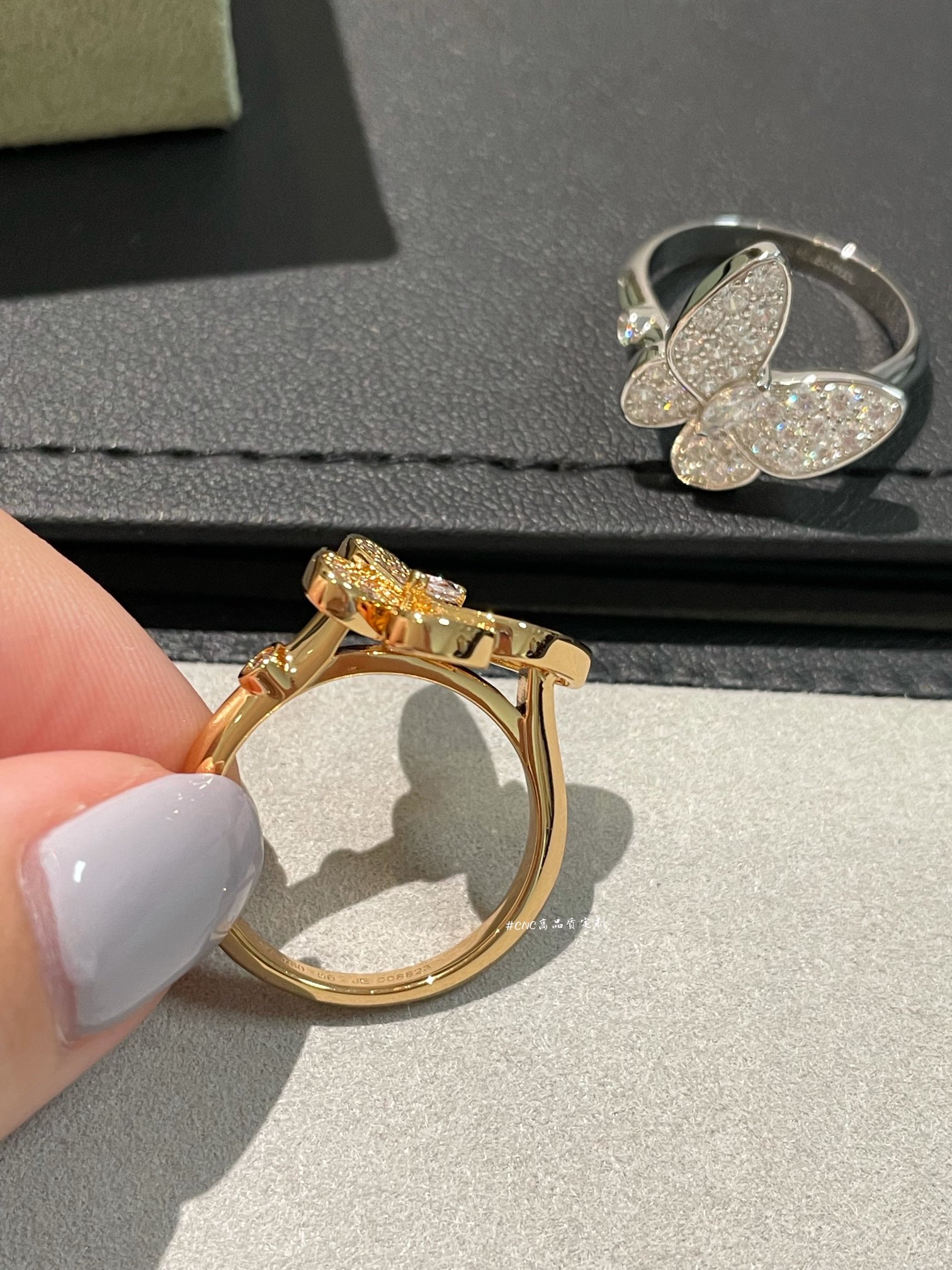 VCA Full Diamond Butterfly Ring - Image 9
