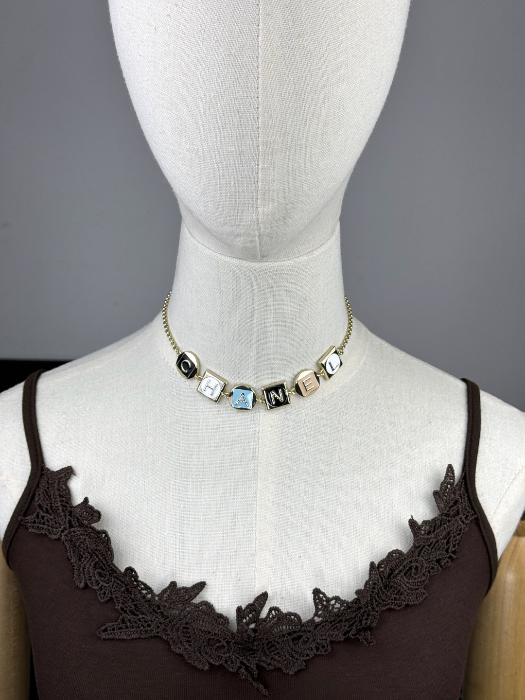 Chanel Geometric Enamel Charms Necklace - Image 8