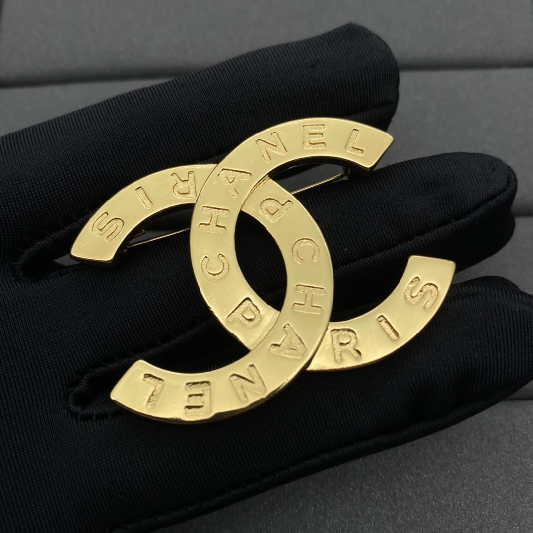 Chanel Debossed Monogram Brooch Earrings - Image 2