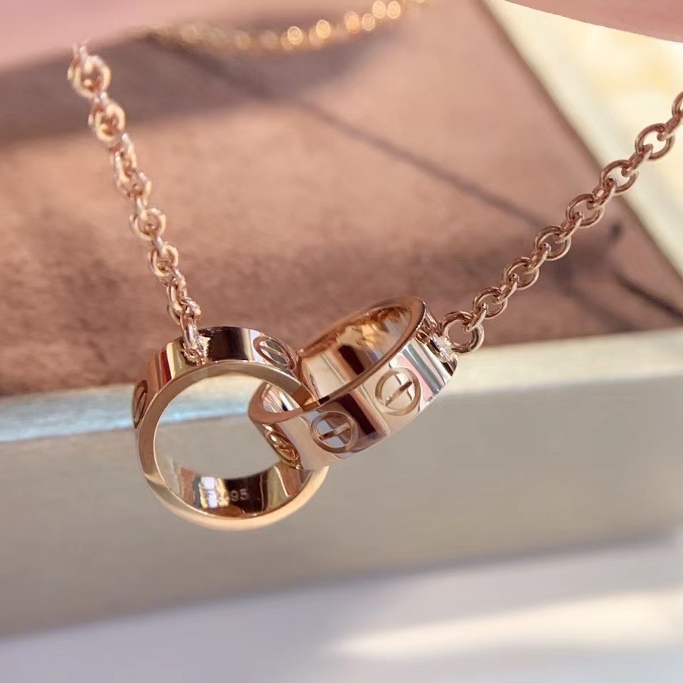 Cartier Smooth Surface LOVE Pendant Necklace in Rose Gold