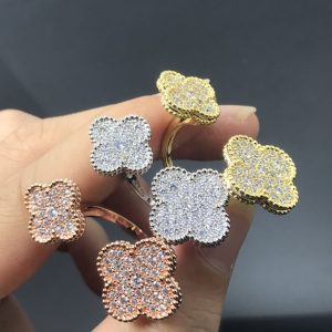 VCA Full Diamond Magic Alhambra Between the Finger Ring