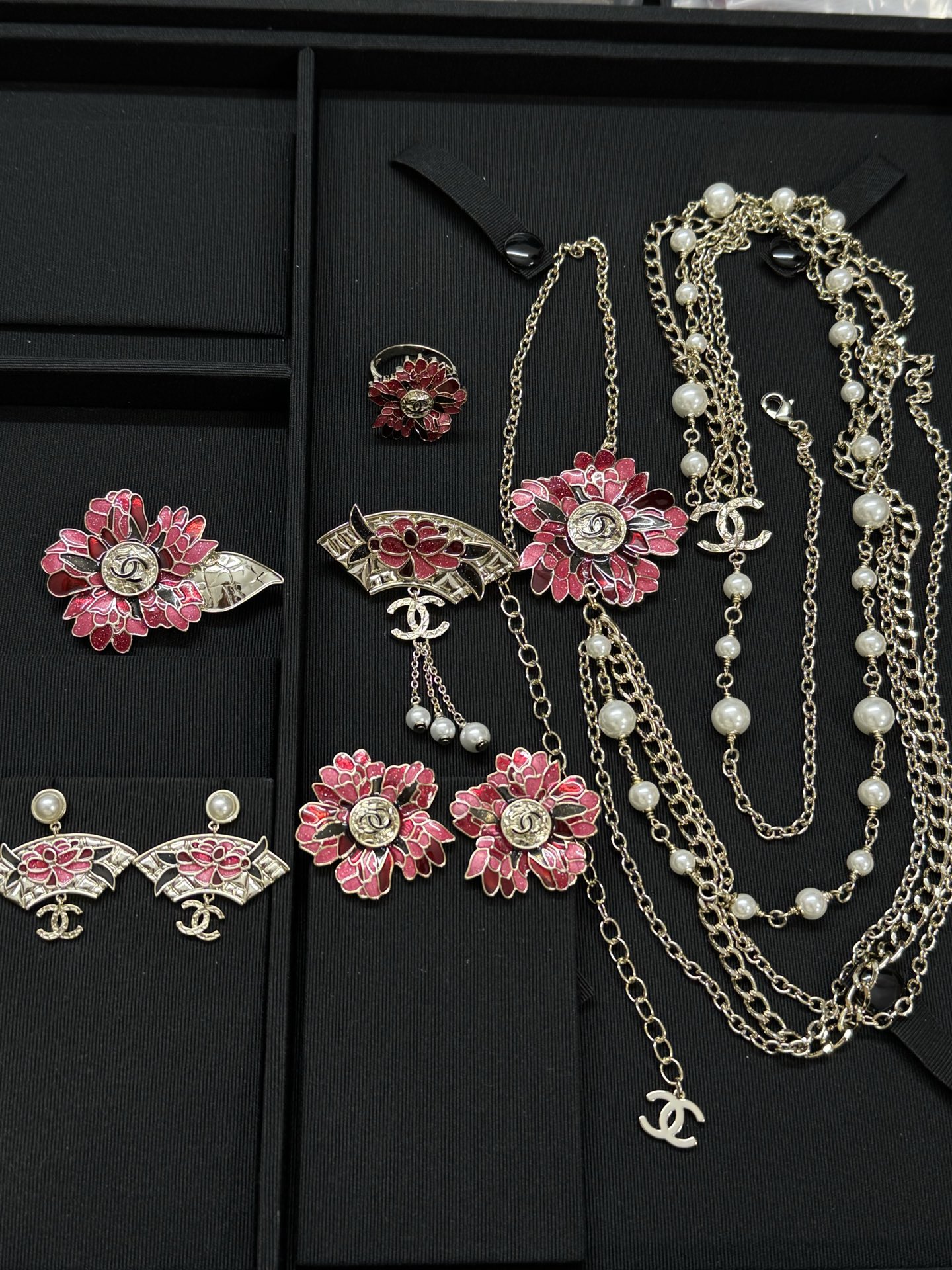 Chanel Flower Multiple Layers Sweater Necklace - Image 5