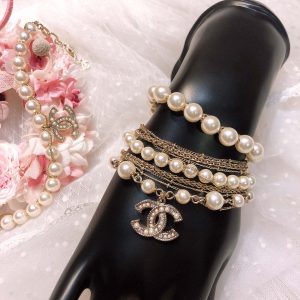 Chanel Vintage Multi Row Pearl Bracelet