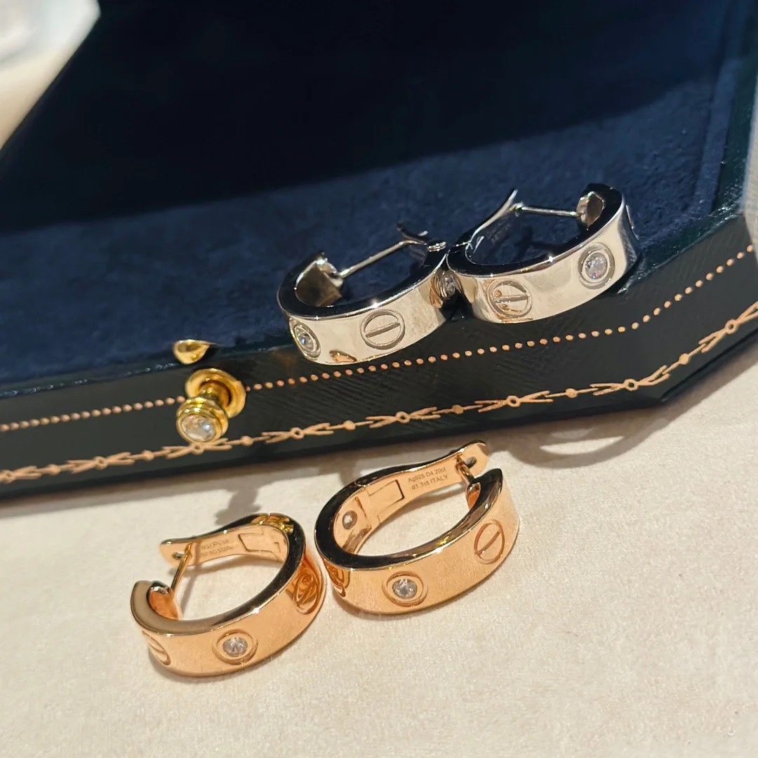 Cartier LEVE Half Hoop Earrings - Image 2