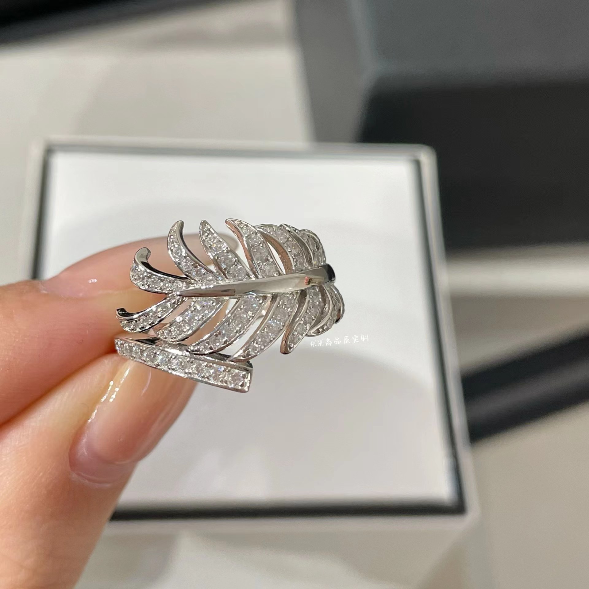 Chanel Diamond Feather Plume De Ring Earrings Necklaces - Image 2