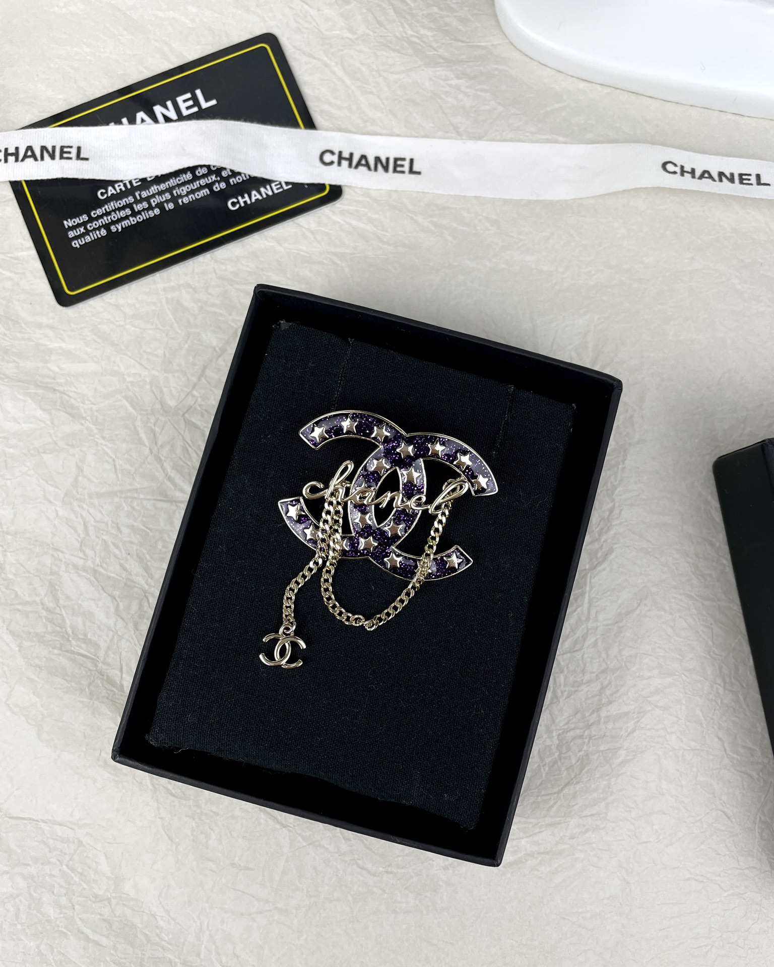 Chanel Star Enamel Coco Brooch Earrings - Image 10