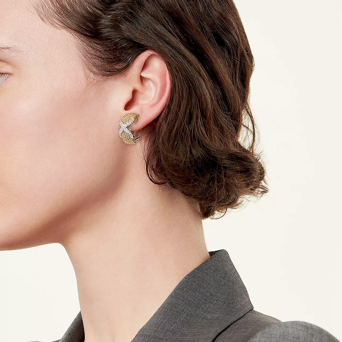 Tiffany Rope Six-Row Ear Clips Earrings - Image 2