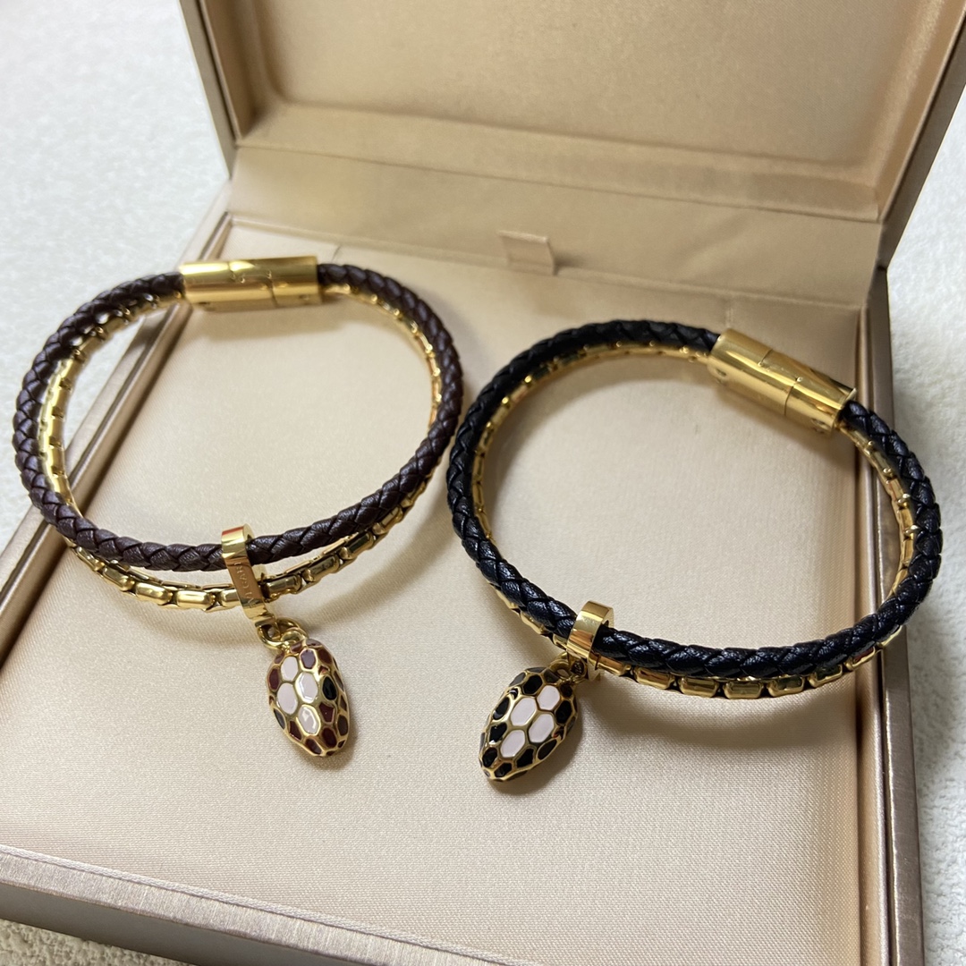 Bvlgari Serpenti Forever Leather Bracelet - Image 4