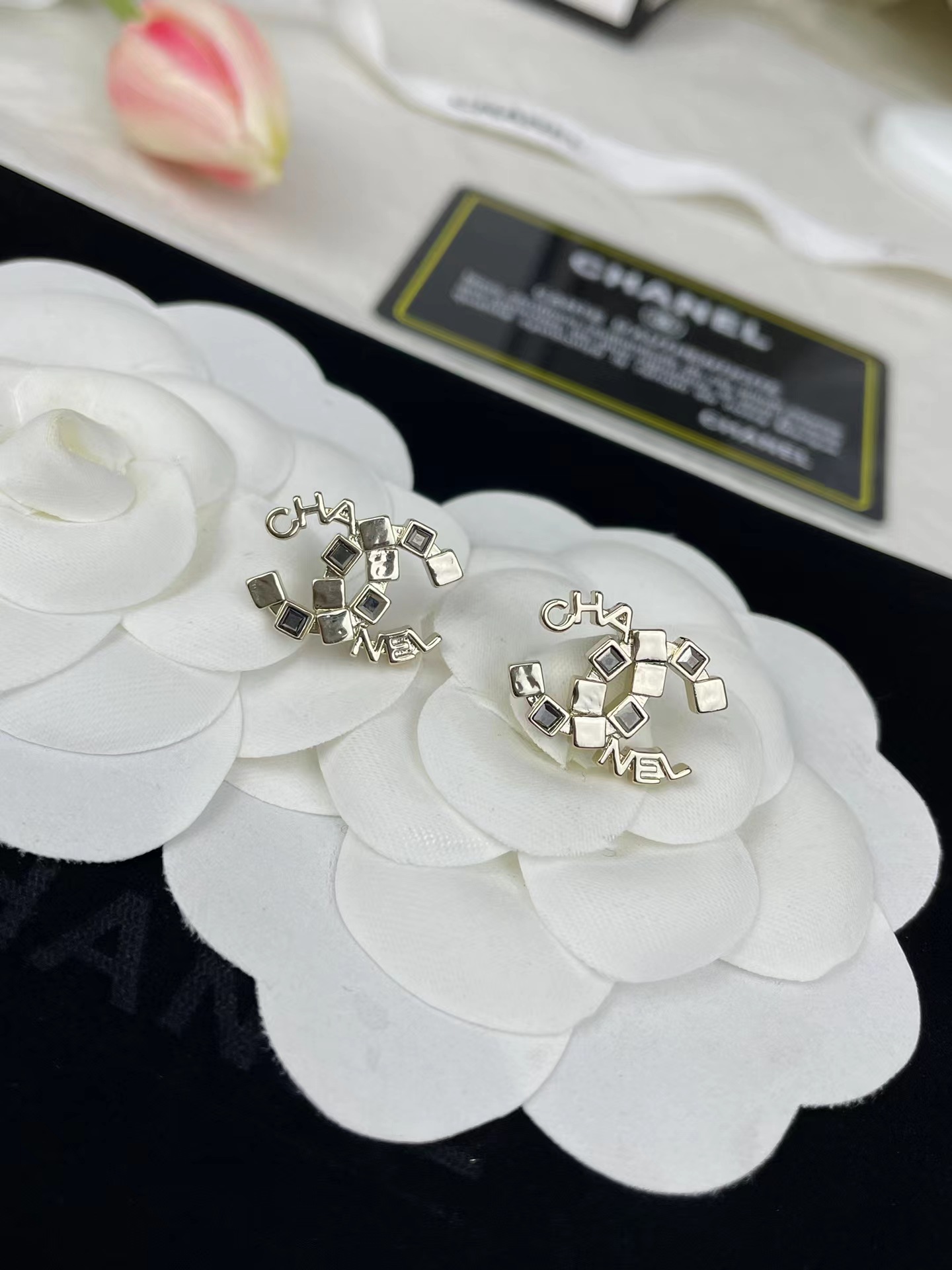 Chanel Letters Double C Earrings - Image 4